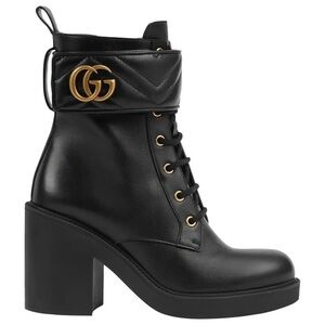 Gucci GG Strap Matelasse Quilted Leather Ankle Boot